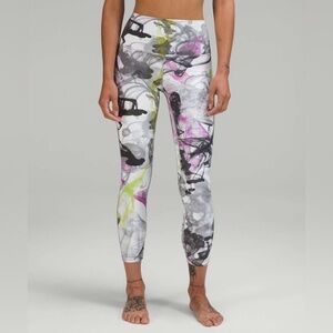 Lululemon Throwback Print Align High-Rise Pant 25” - Unicorn White Leggings